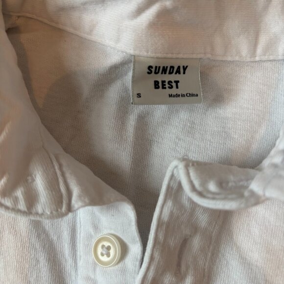 Baggy Cropped Colar White Longsleeve from Aritzia - Picture 3 of 3